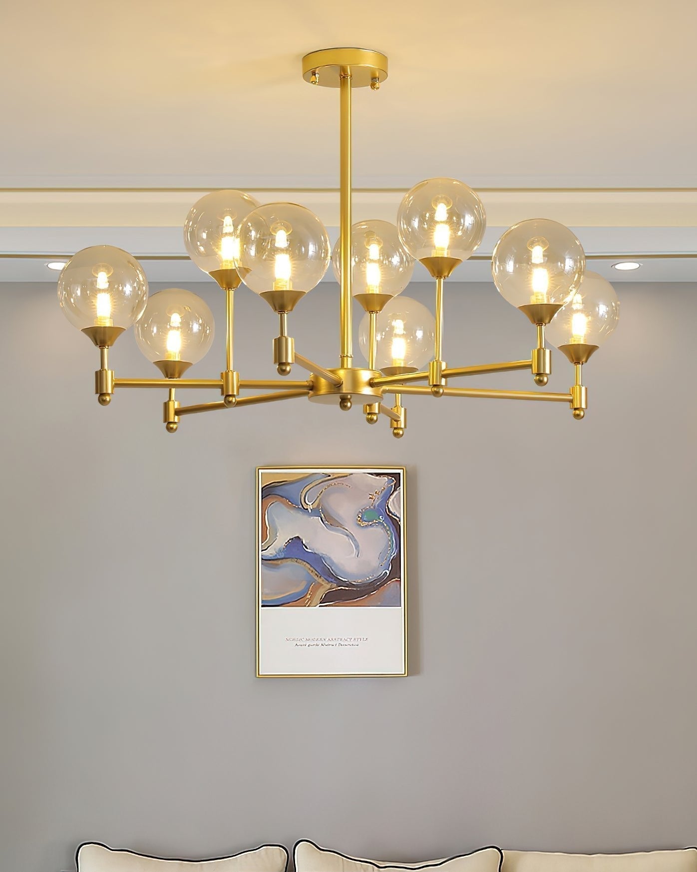 Celireon Elegant Glass Chandelier