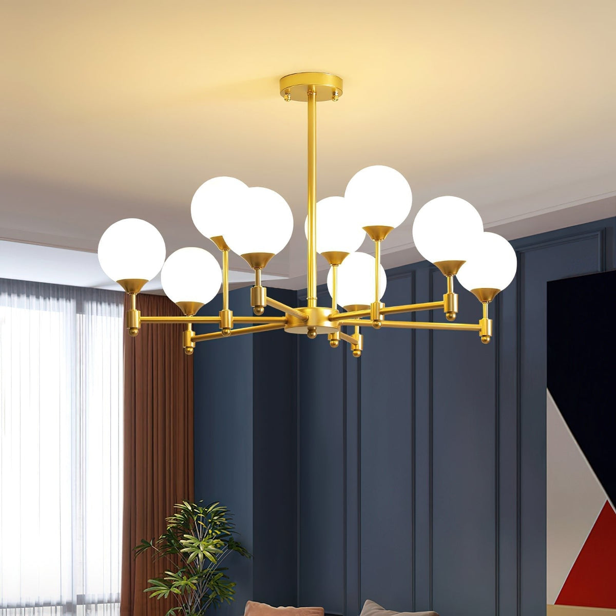 Celireon Elegant Glass Chandelier