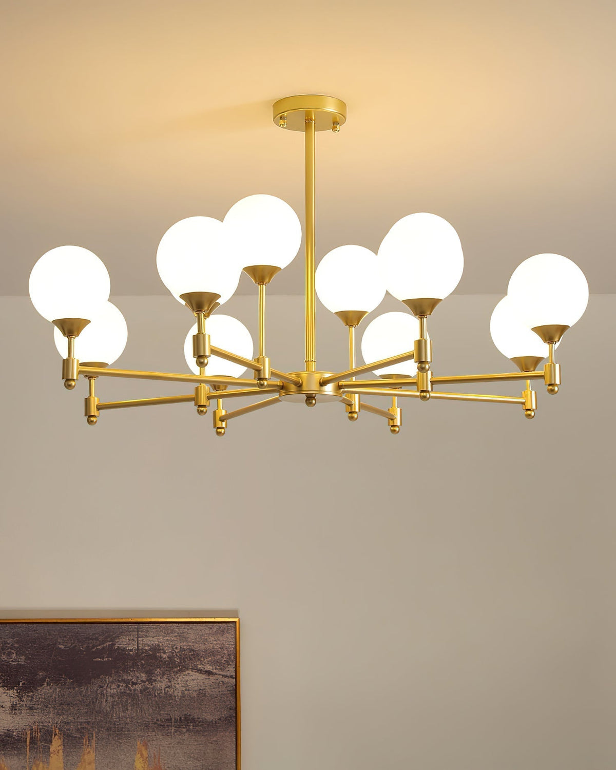 Celireon Elegant Glass Chandelier