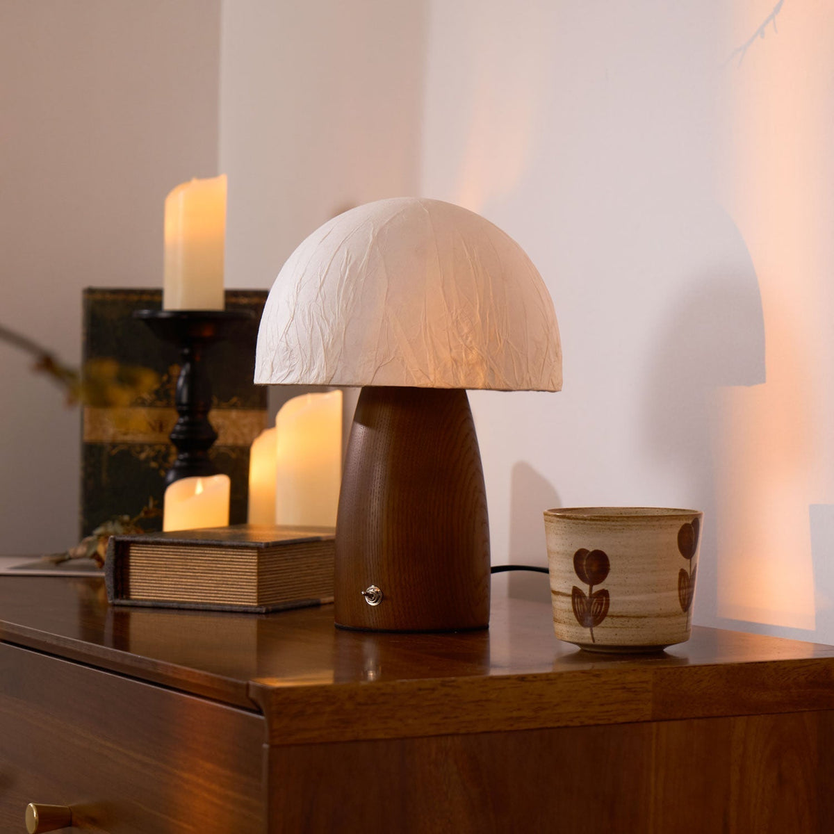 Nimbus Wood & Fabric Table Lamp
