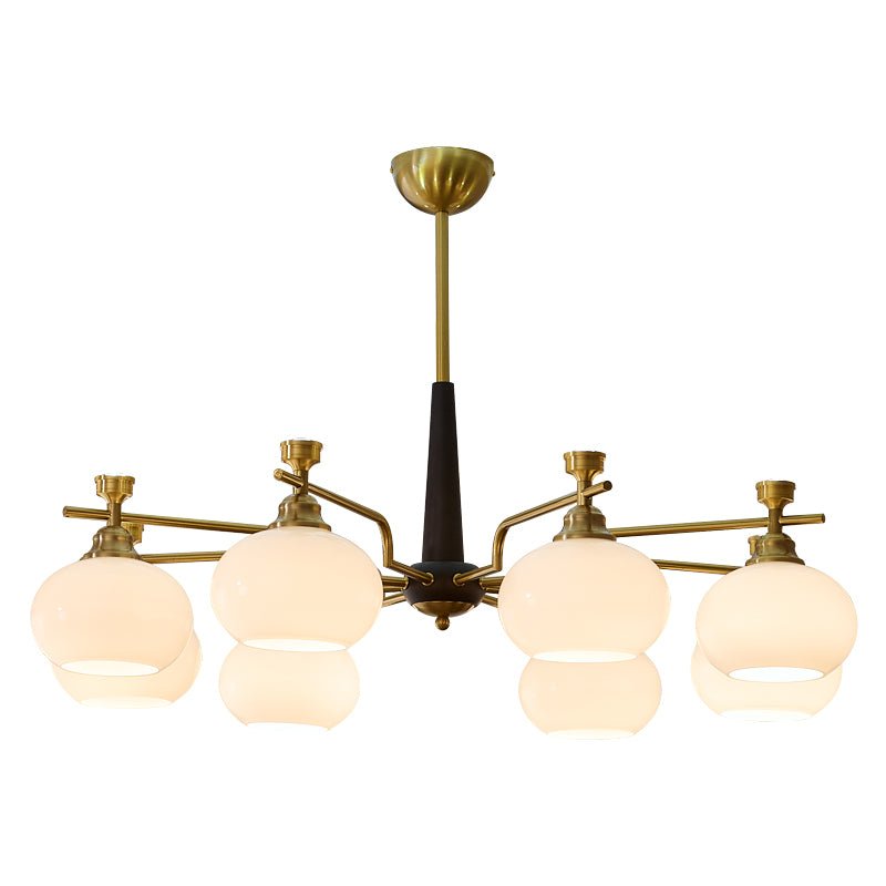 Velirara Traditional Unique Sphere Wood Glass Chandelier