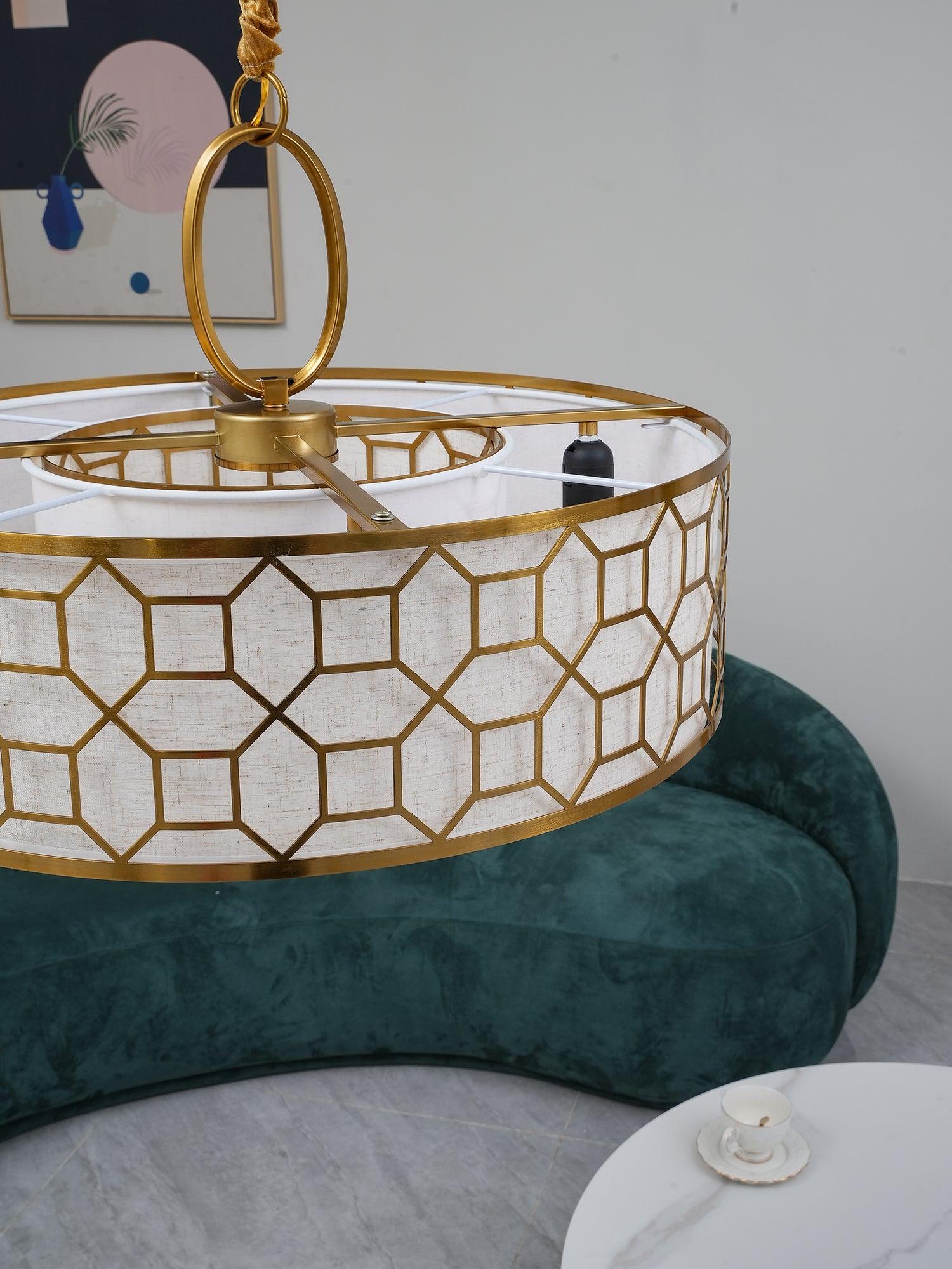 Arshaor Premium Elegance Round Copper Glass Pendant light