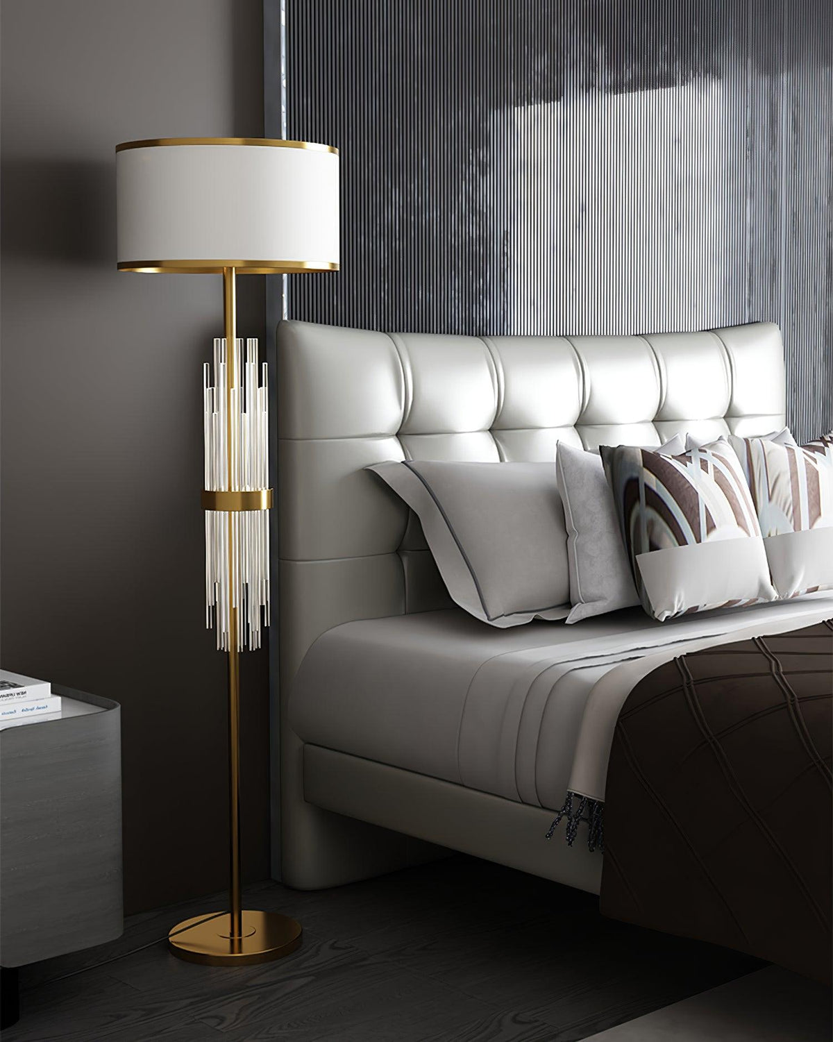 Regalian Fabric Contemporary Floor Lamp
