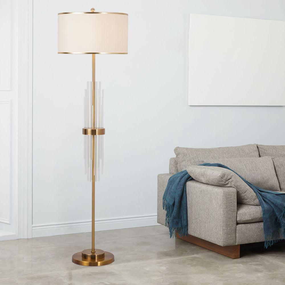 Regalian Fabric Contemporary Floor Lamp