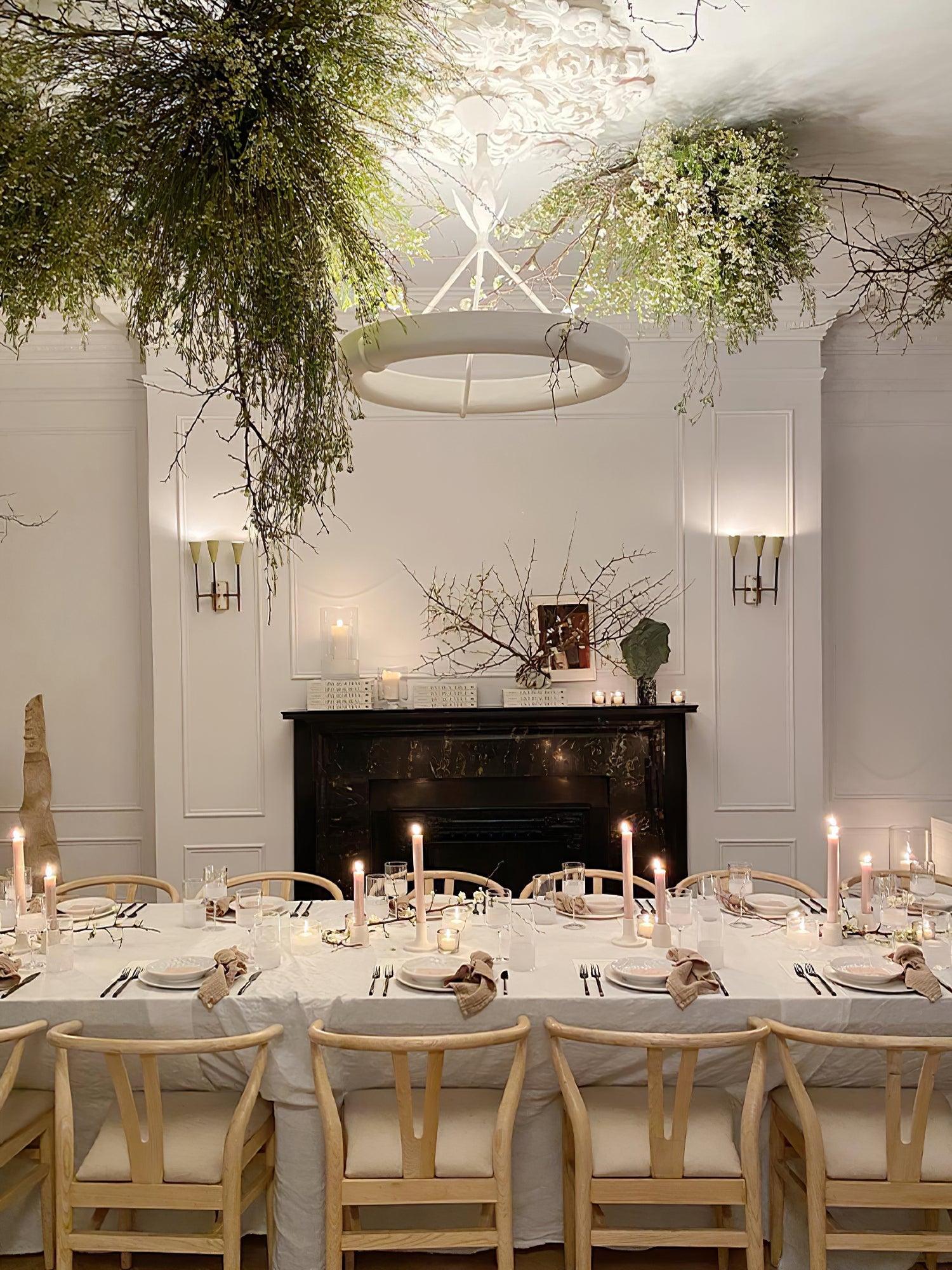 Eixor Chandelier Plaster White Floral Shape Minimalist