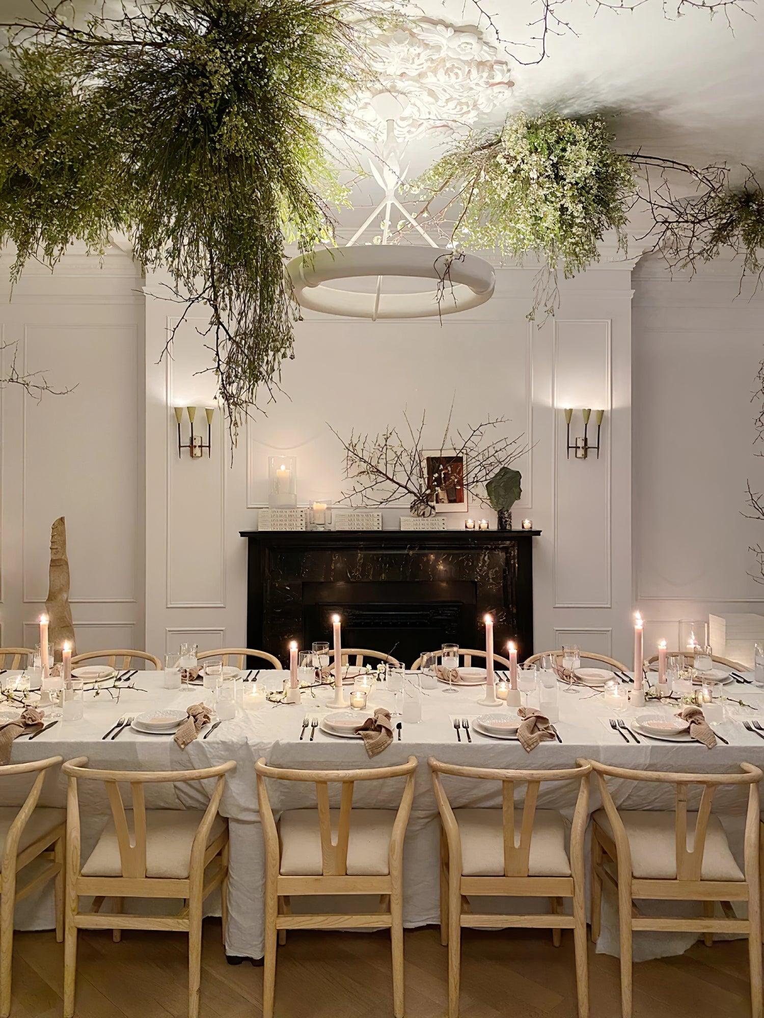 Eixor Chandelier Plaster White Floral Shape Minimalist