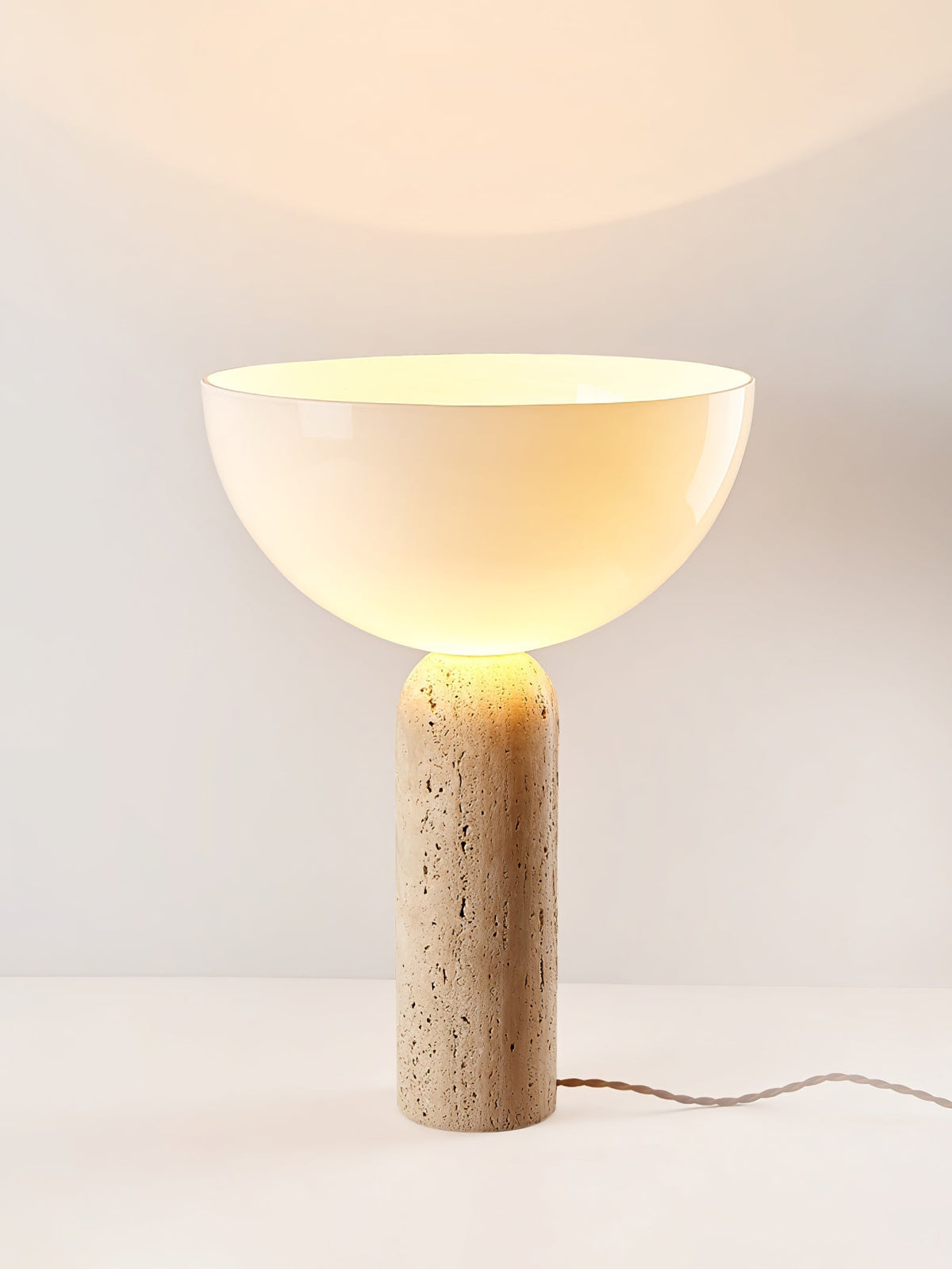 Tion  Travertine  Table Lamp