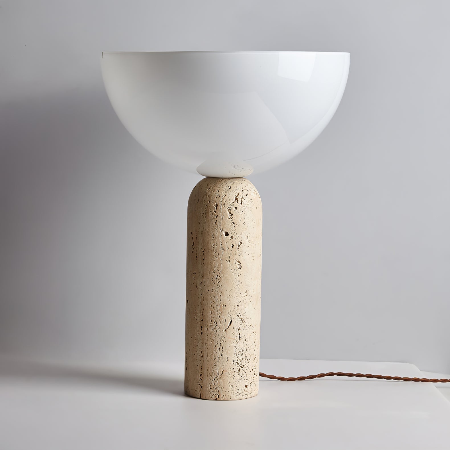 Tion  Travertine  Table Lamp