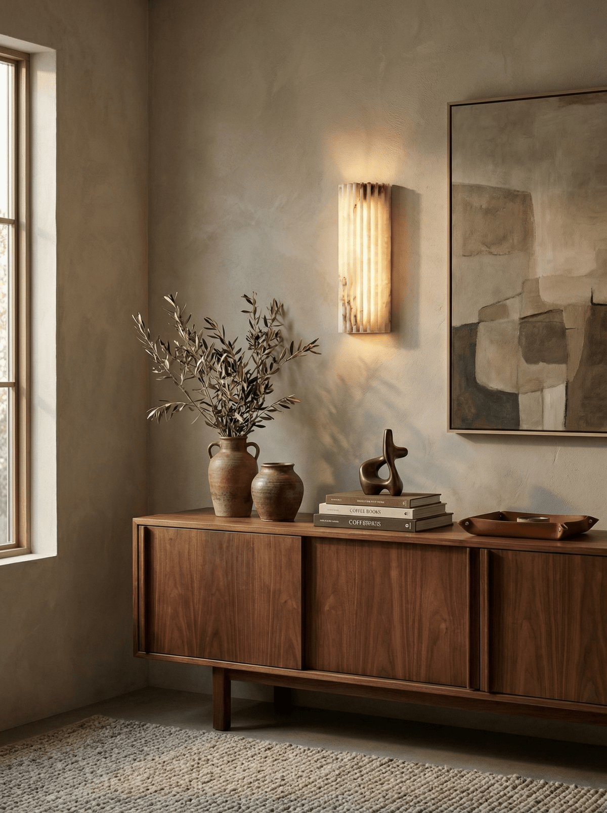 Willowfield Alabaster Indoor Wall Light