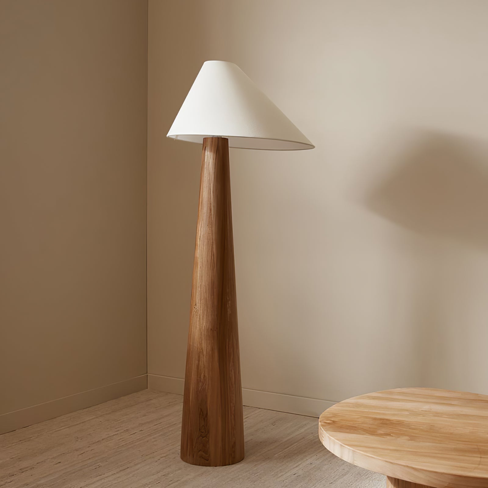 Pinnacle Minimalist Wood Floor Lamp