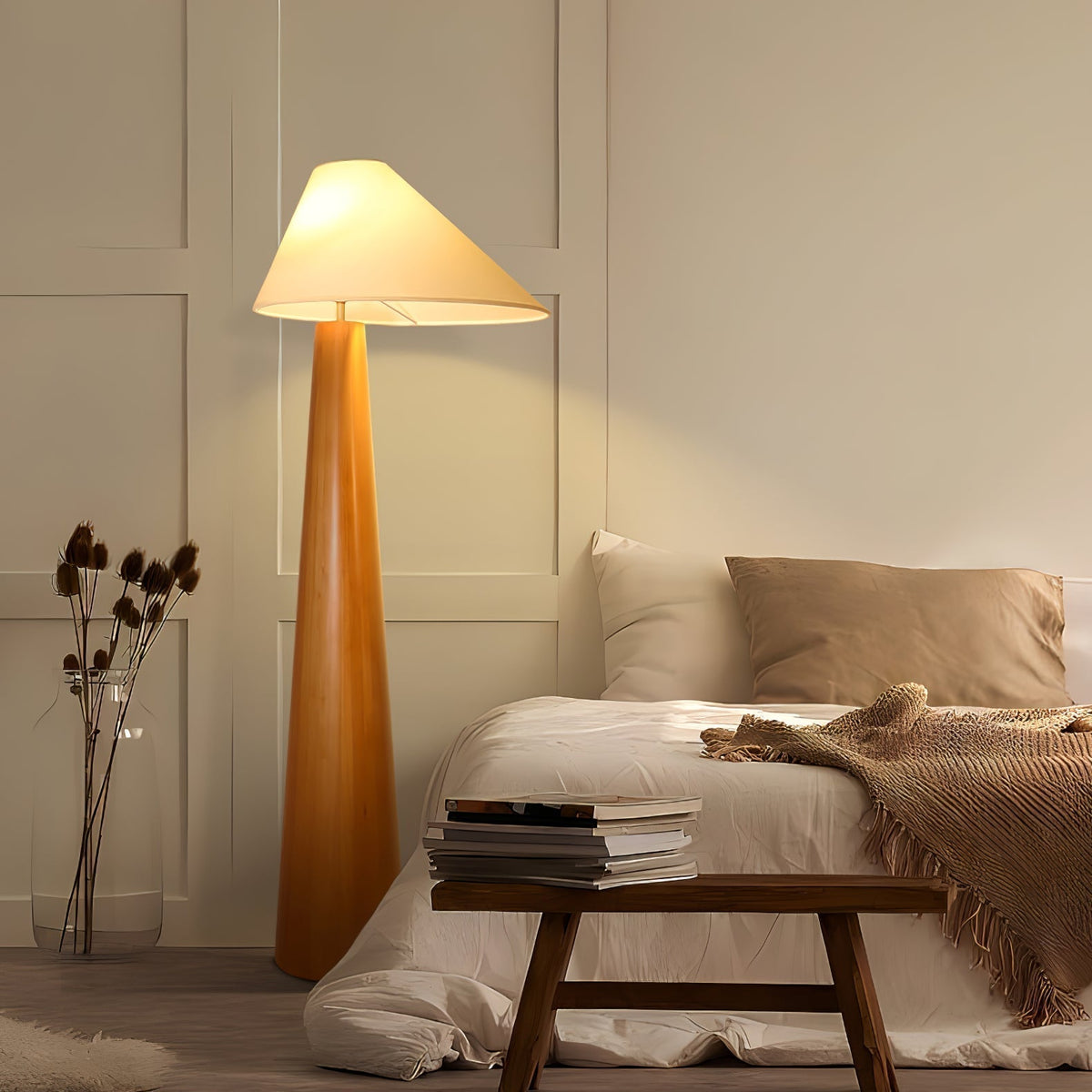 Pinnacle Minimalist Wood Floor Lamp