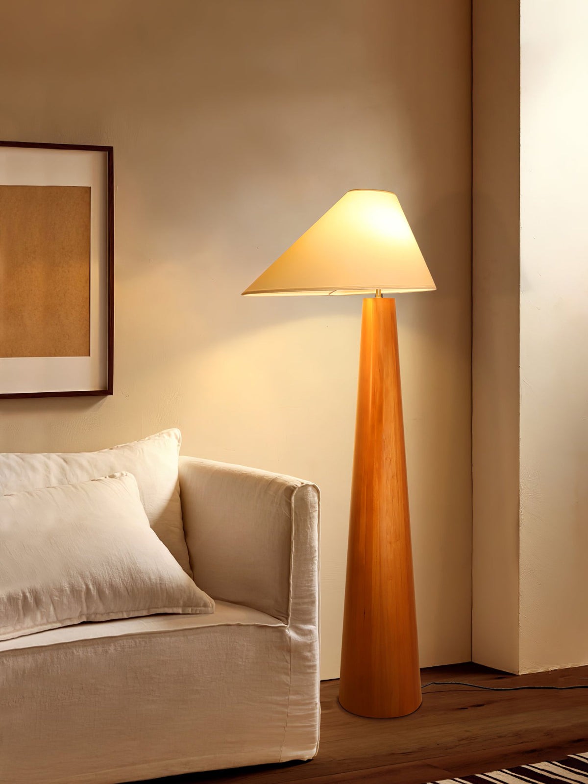 Pinnacle Minimalist Wood Floor Lamp