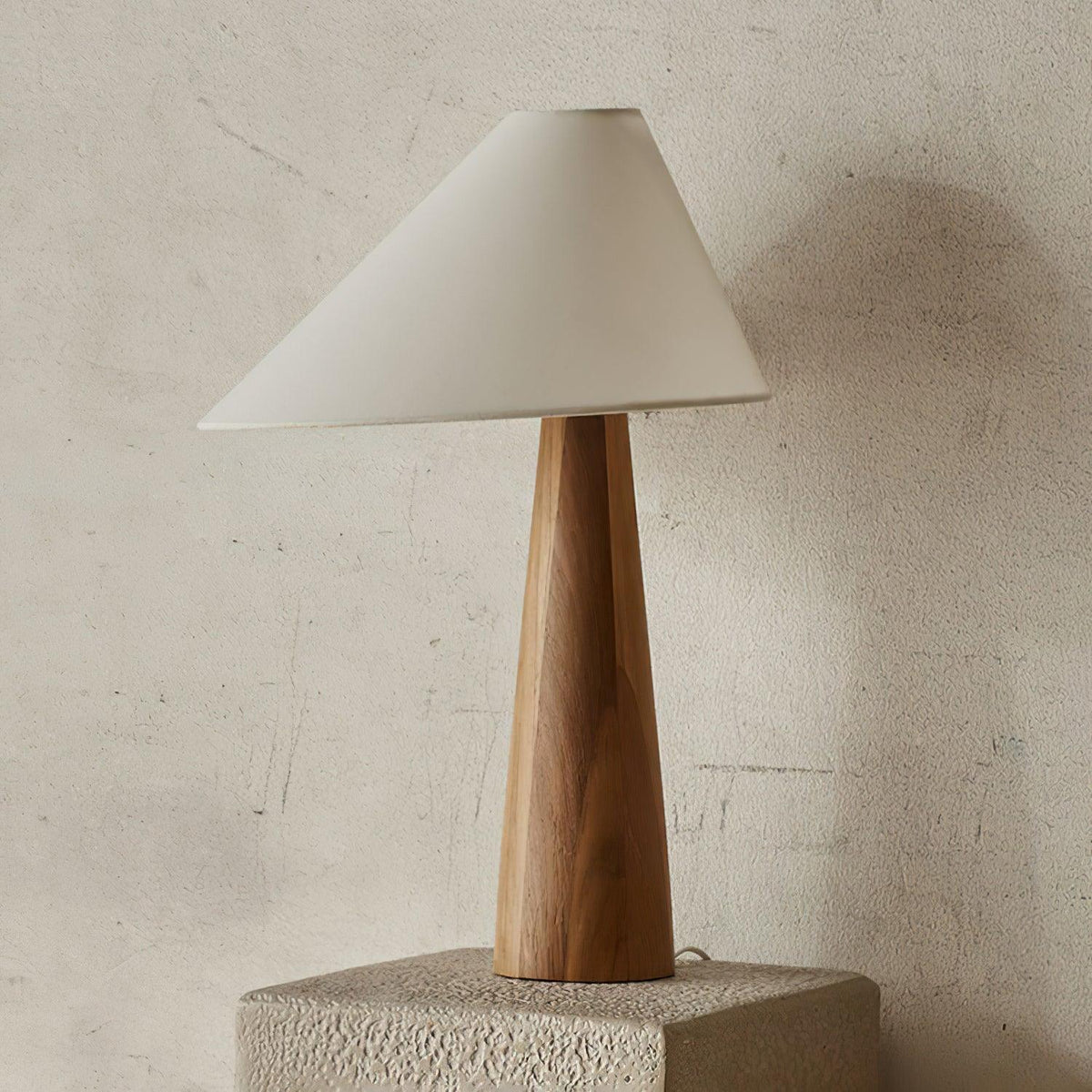 Mirose Wood Fabric Rustic Table Lamp