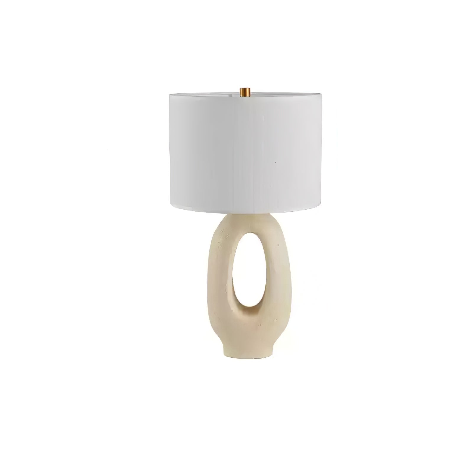 Lumestic Sculptural Resin Fabric Table Lamp