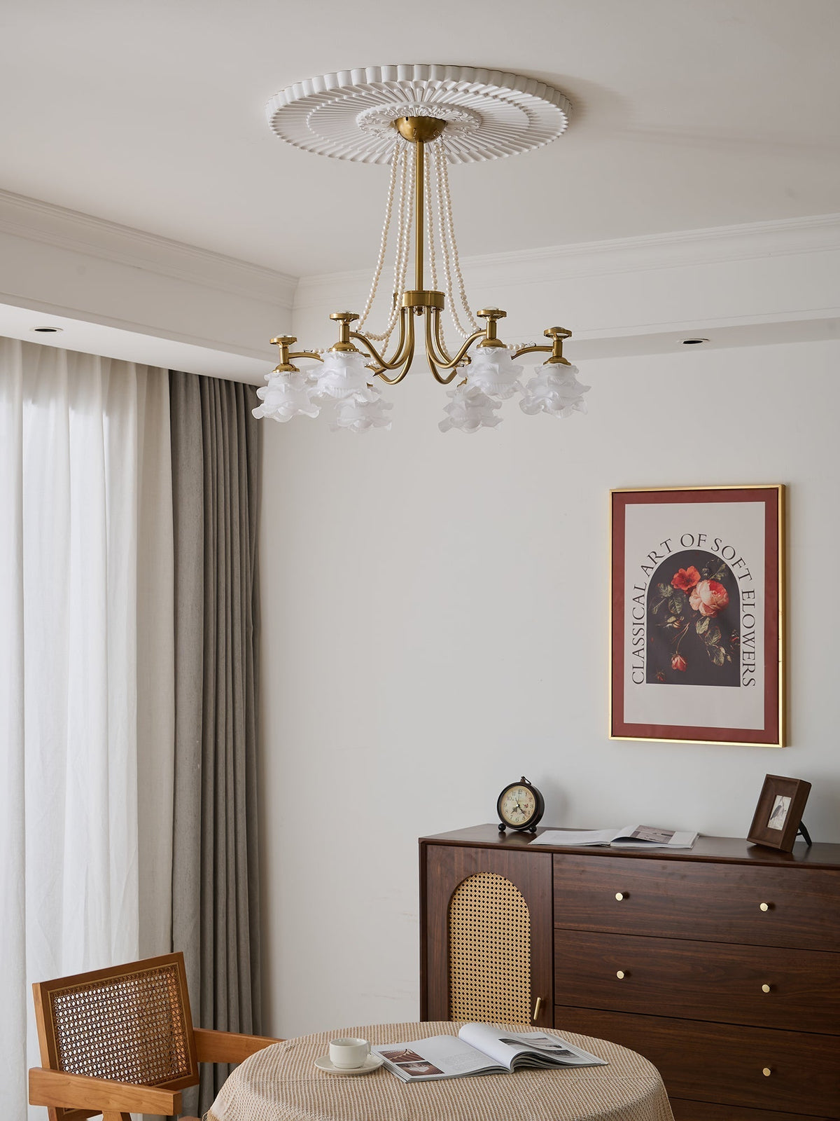 Cotalisra Premium Elegance Rose Glass Chandelier