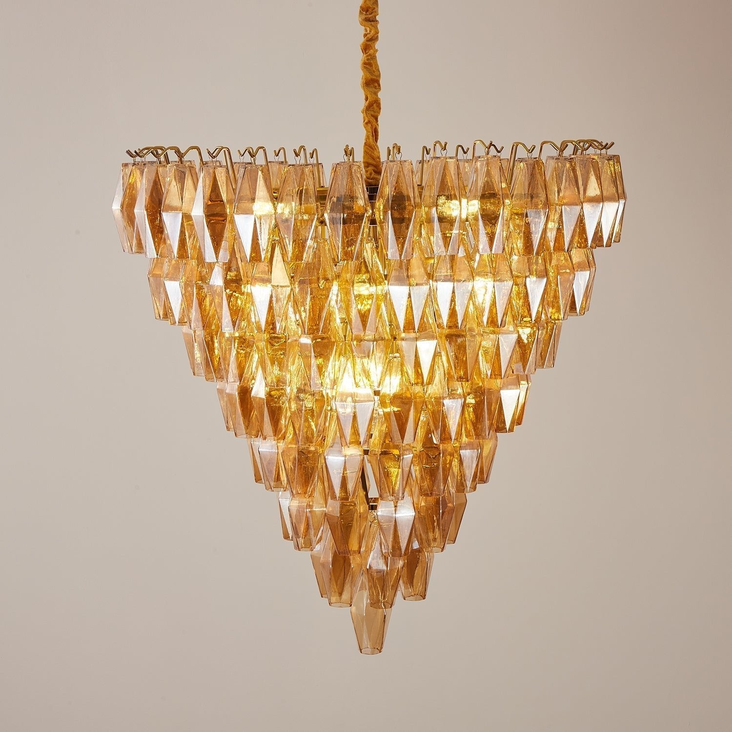 Orelielle Chandelier Amber Empire Prism