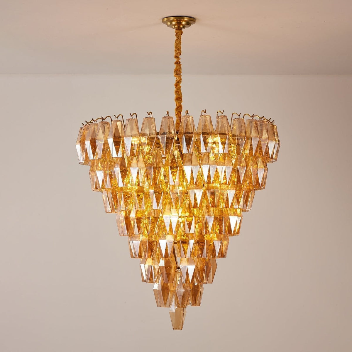 Orelielle Chandelier Amber Empire Prism