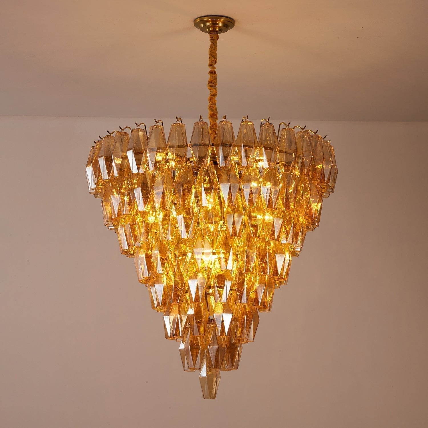 Orelielle Chandelier Amber Empire Prism
