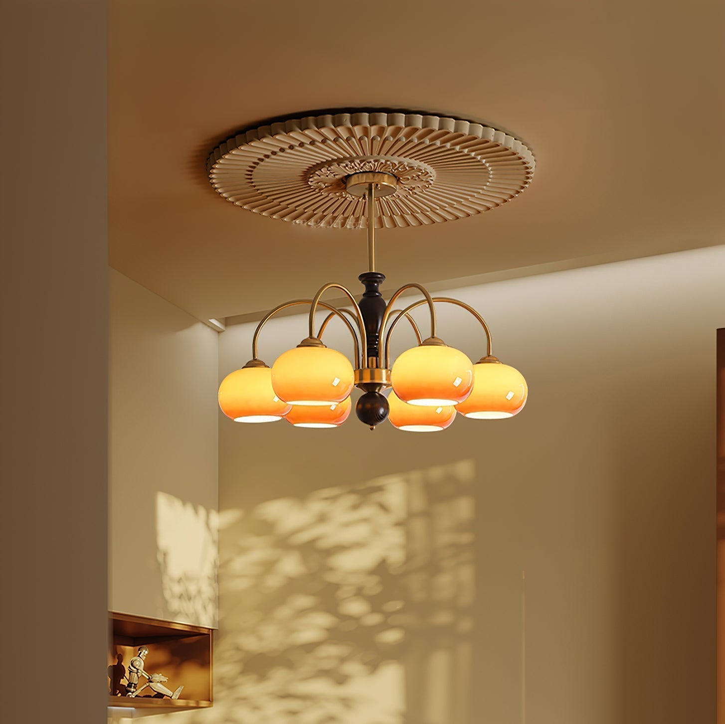 Rivirian Chandelier Amberly Arch Curved Arms