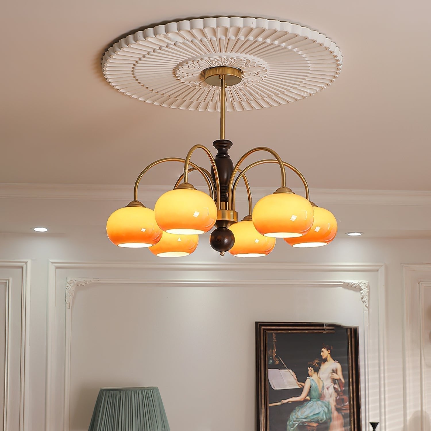 Rivirian Chandelier Amberly Arch Curved Arms