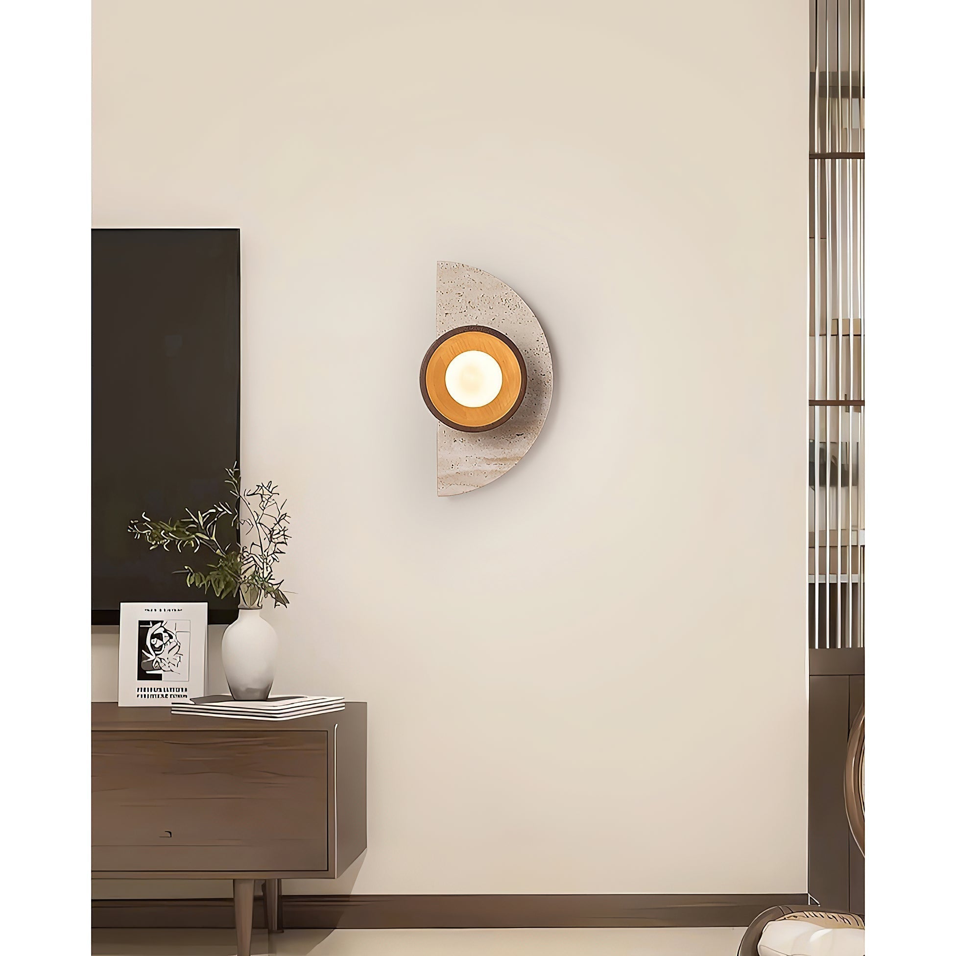 Dvaluvyi Individual Creativity Travertine Wall Lamp