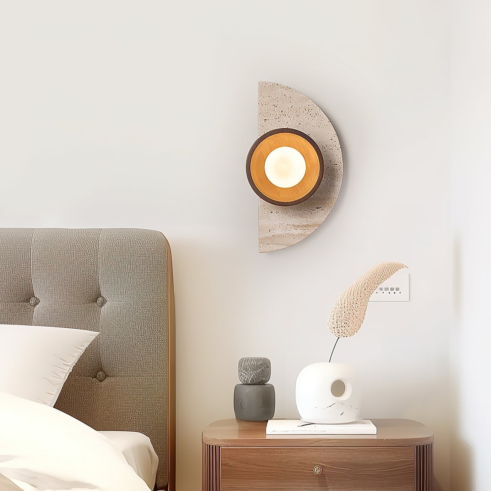 Dvaluvyi Individual Creativity Travertine Wall Lamp