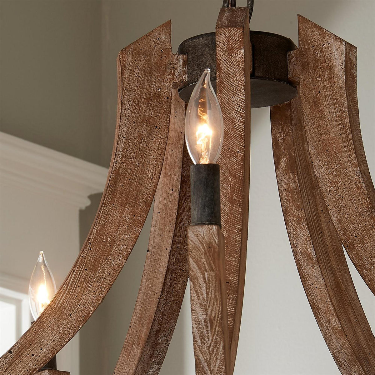 Eirikuvyi Vintage Creativity Metal Wood Lantern Pendant Lamp