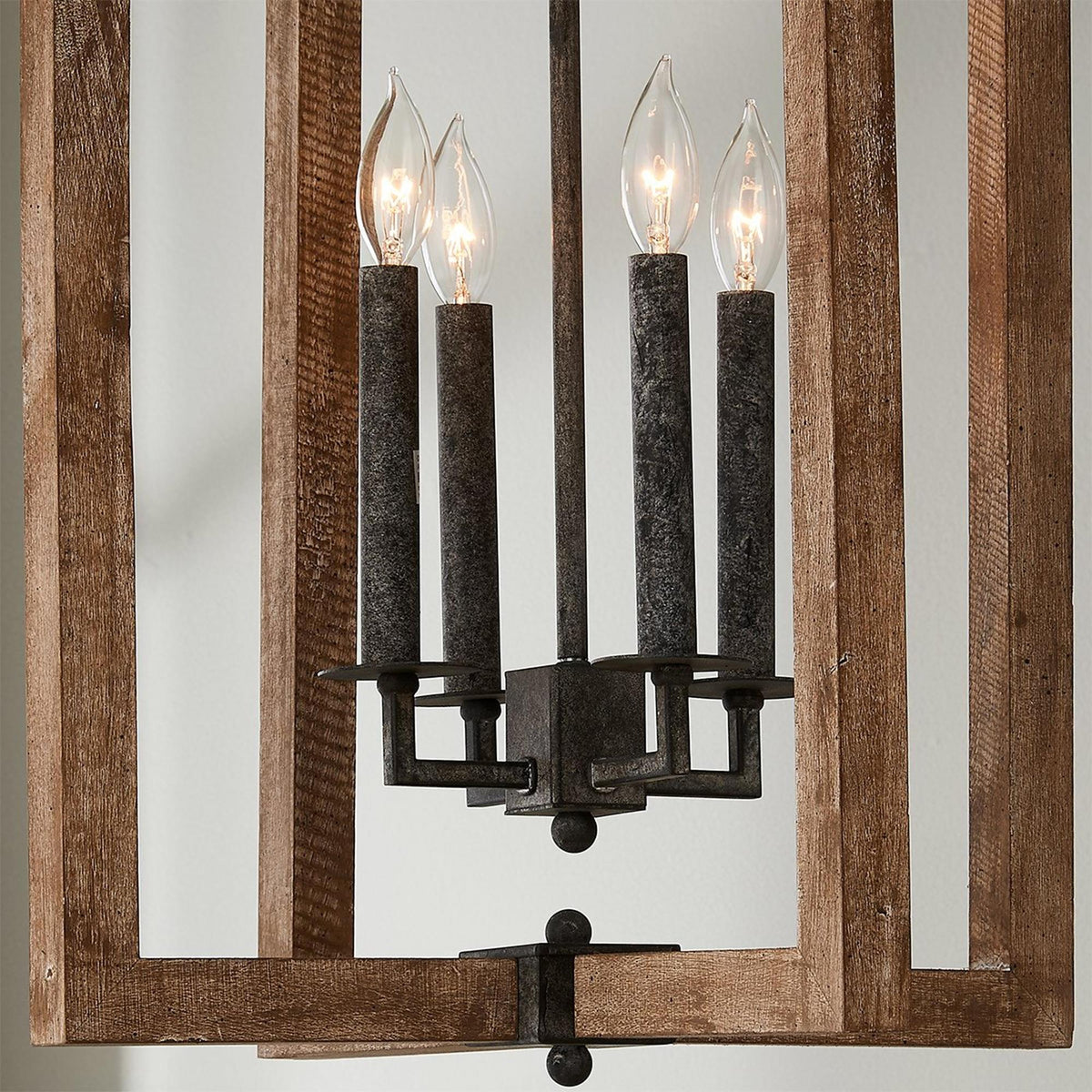 Eirikuvyi Vintage Creativity Metal Wood Lantern Pendant Lamp