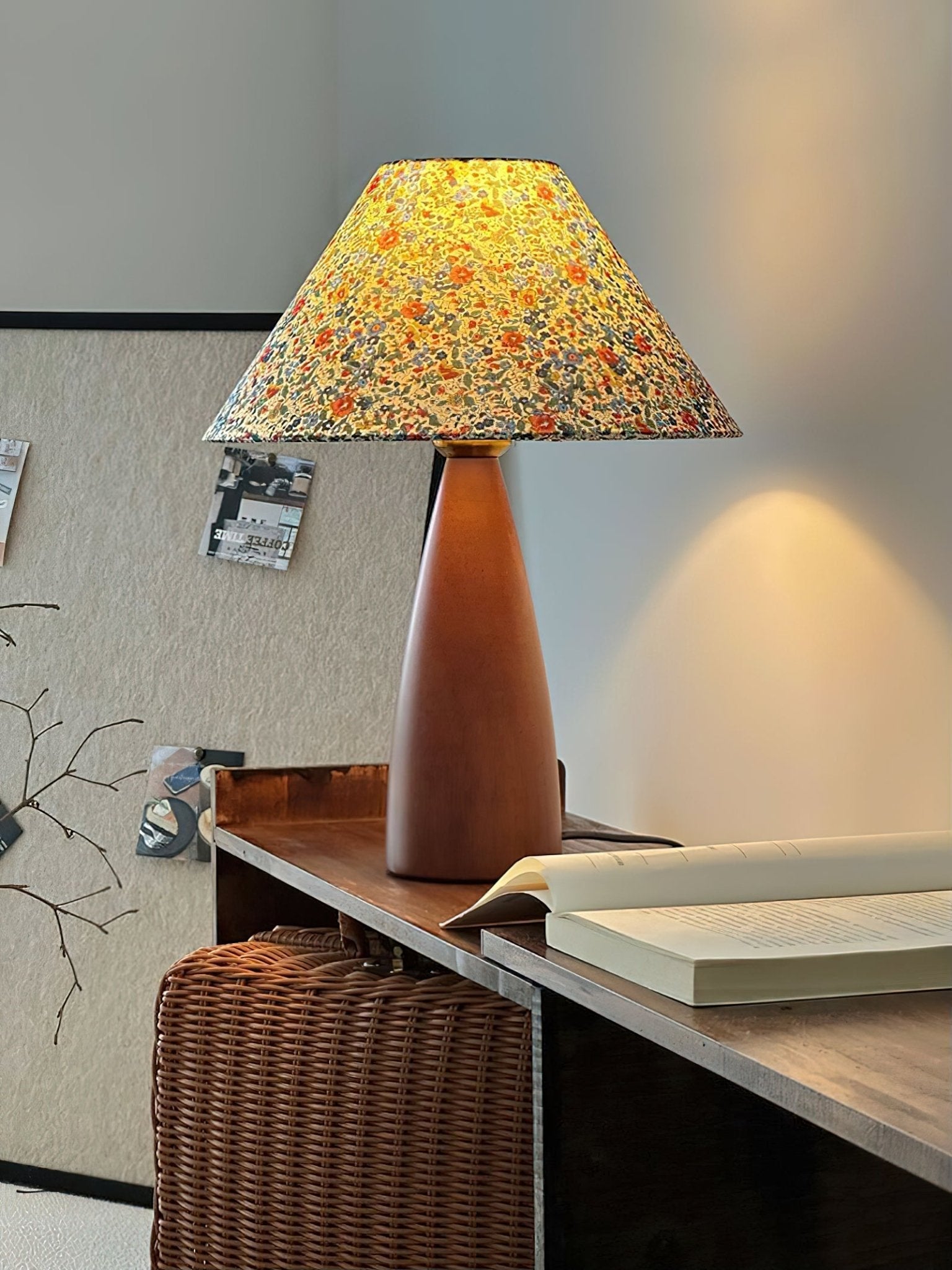 Candice Vintage Wood Table Lamp - Neutral Decor