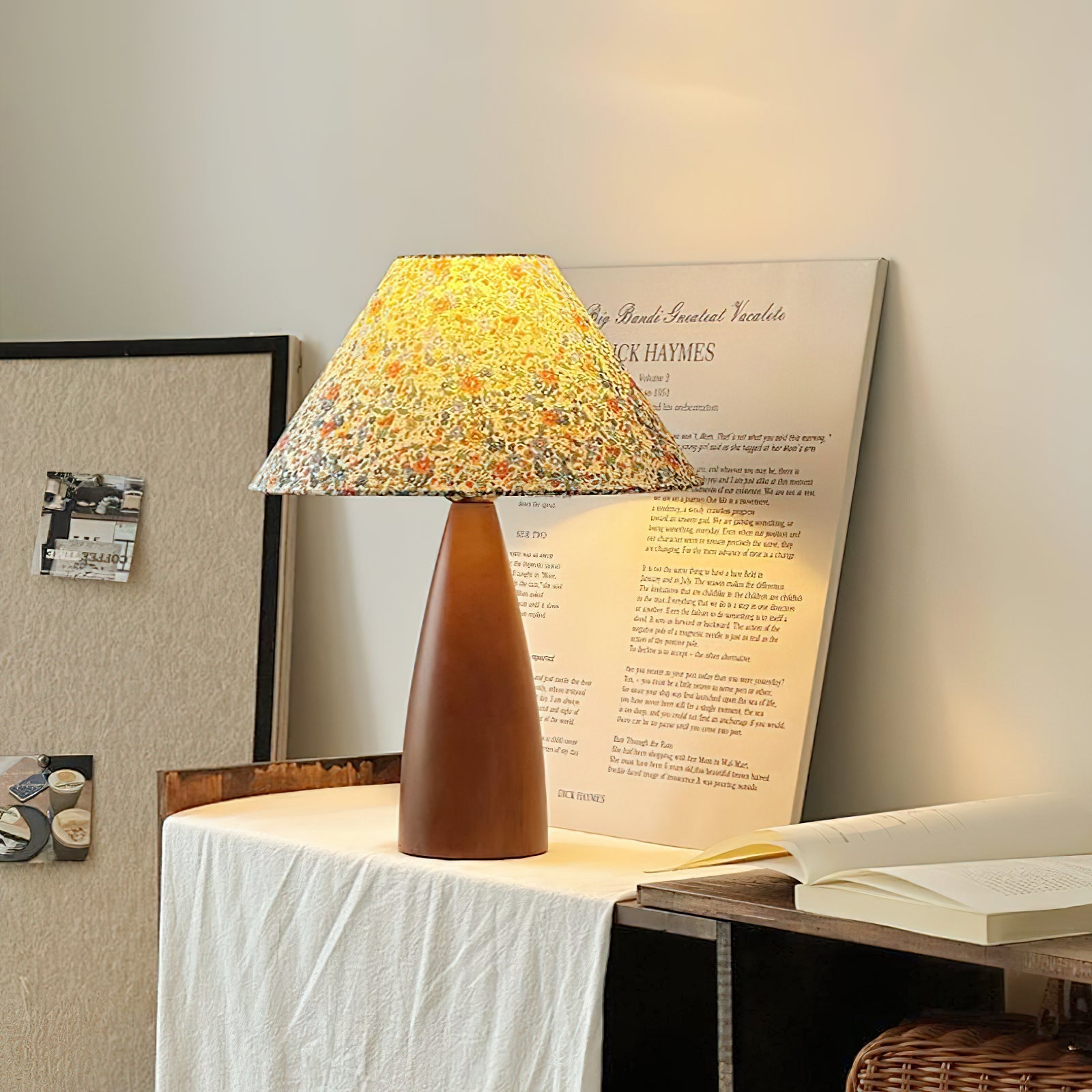 Candice Vintage Wood Table Lamp - Neutral Decor