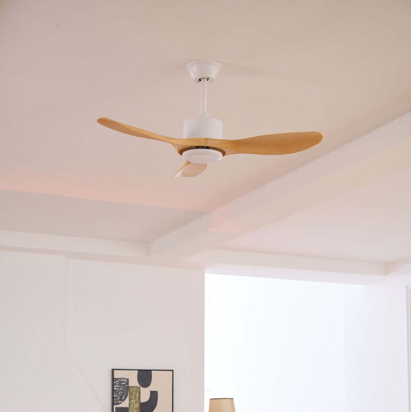 Arlo Minimalist Wood Ceiling Fan Light - Neutral Decor