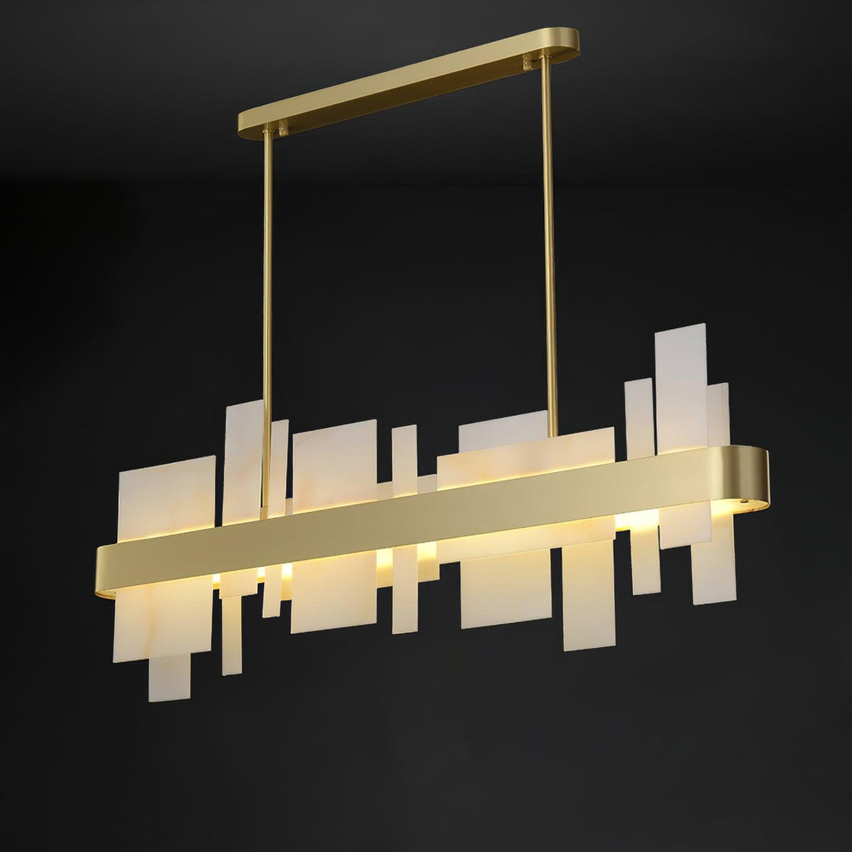 Aurarian Chandelier Copper Acrylic Dining