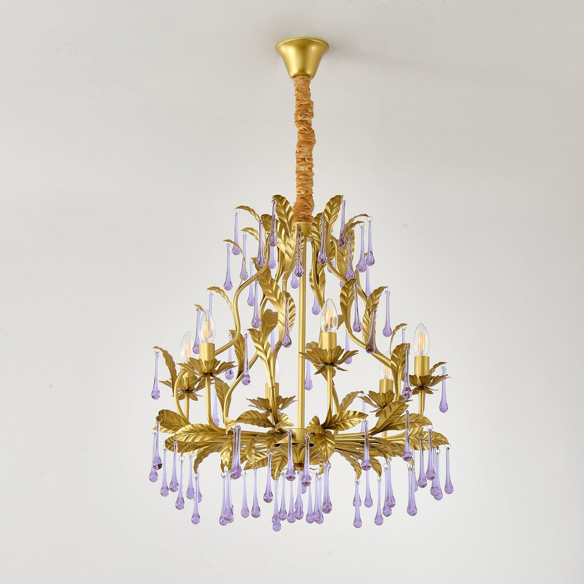 Orienaine Pendant Lamp Drops Gold Leaves