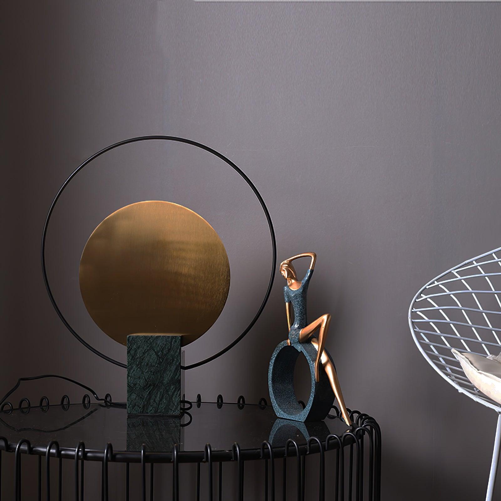 Lirixy Marble Geometric Table Lamp