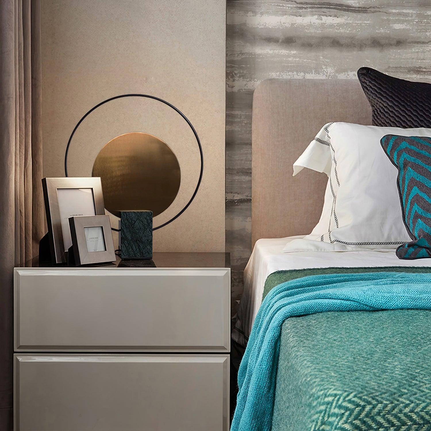 Lirixy Marble Geometric Table Lamp