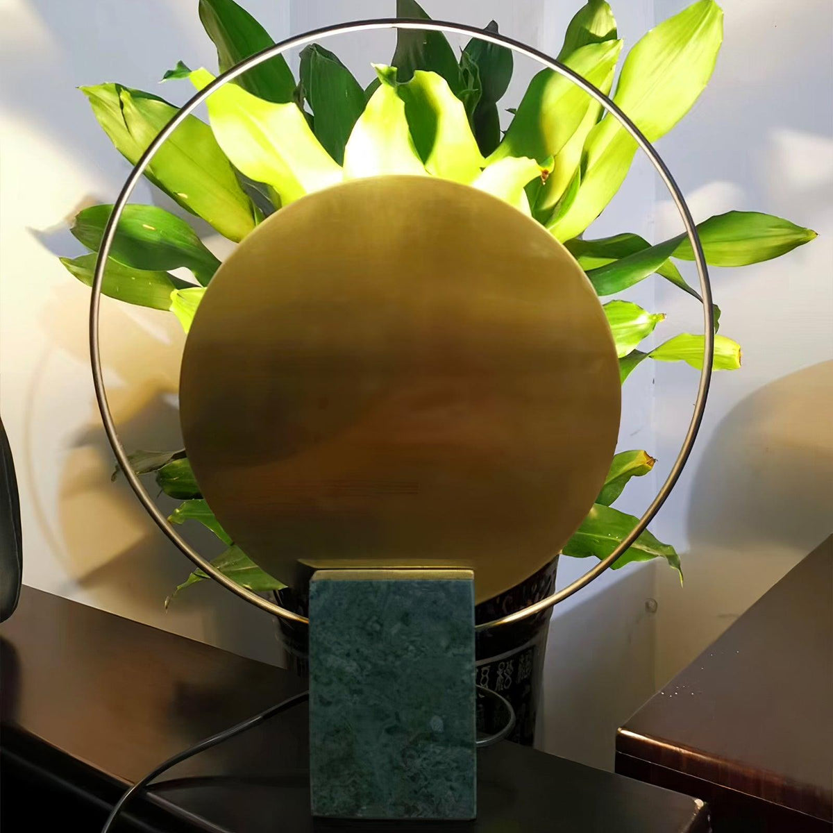 Lirixy Marble Geometric Table Lamp