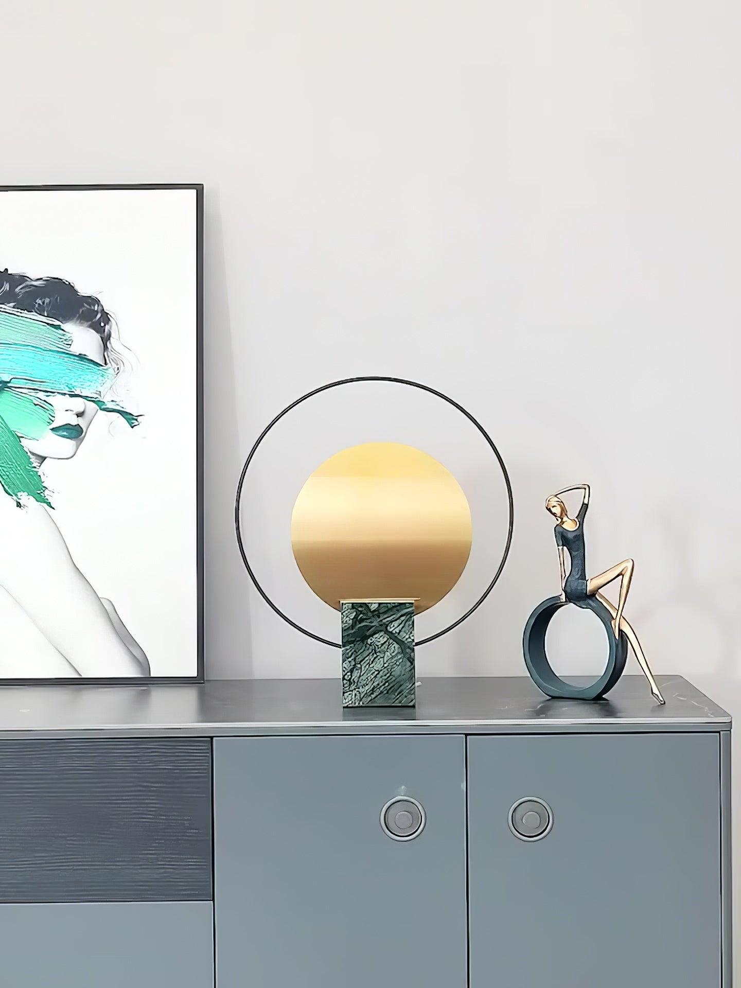 Lirixy Marble Geometric Table Lamp
