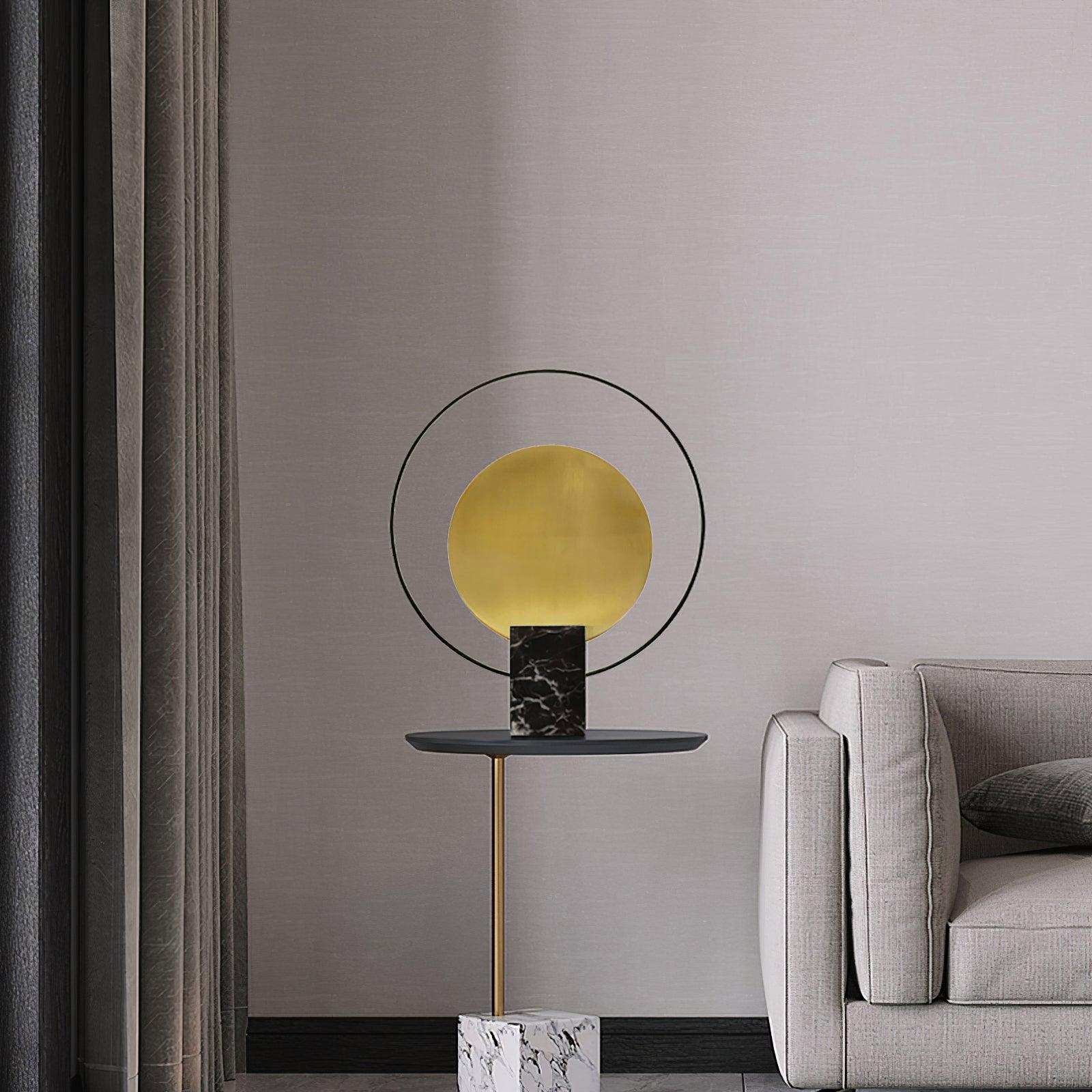 Lirixy Marble Geometric Table Lamp