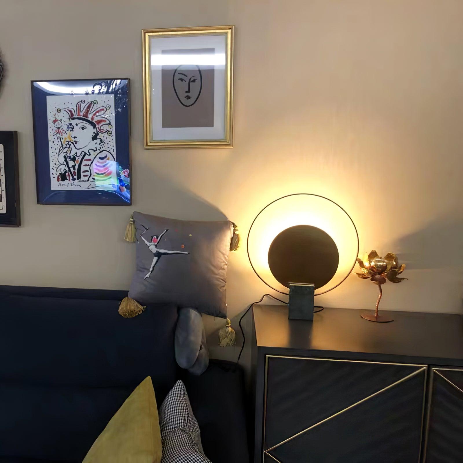 Lirixy Marble Geometric Table Lamp