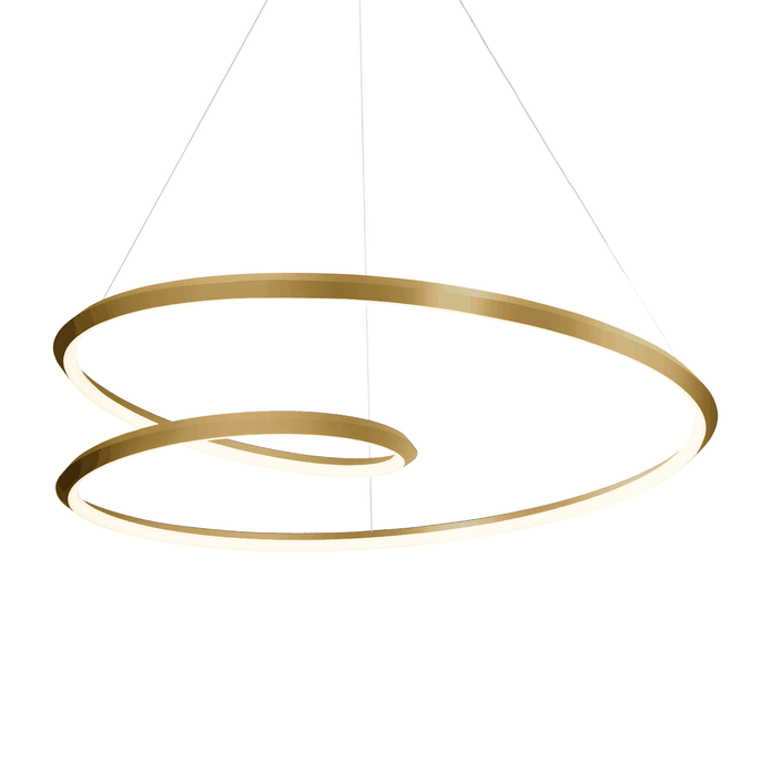 Dilen Chandelier Gold Aluminum Opal Glass