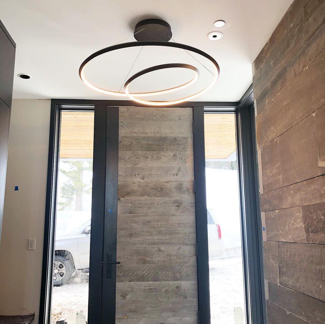 Dilen Chandelier Gold Aluminum Opal Glass