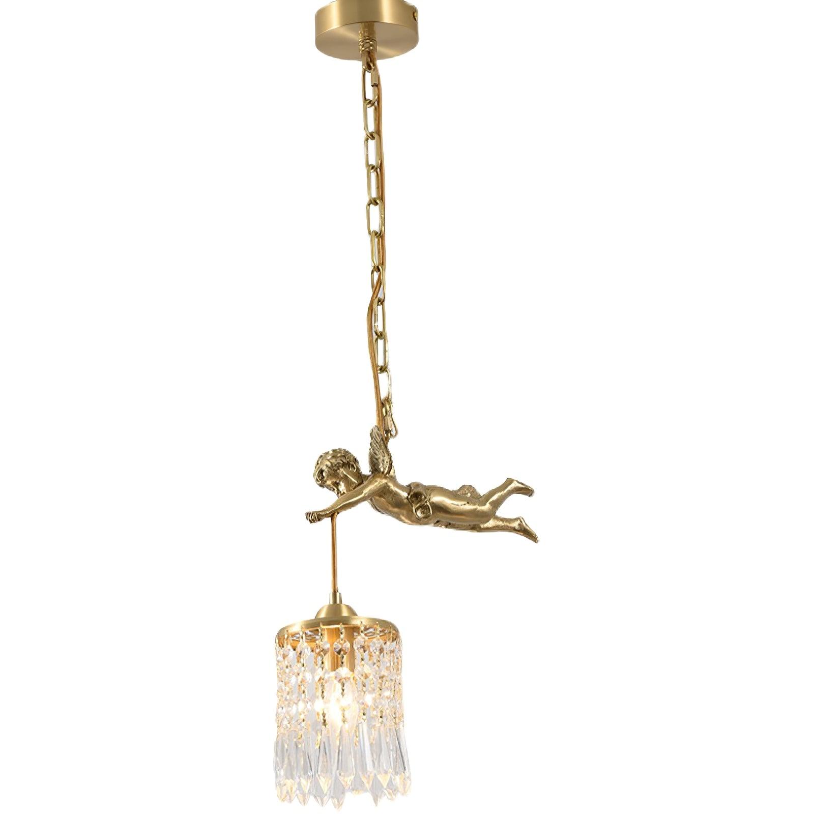 Calytra Brass & Crystal Artistic Pendant Light