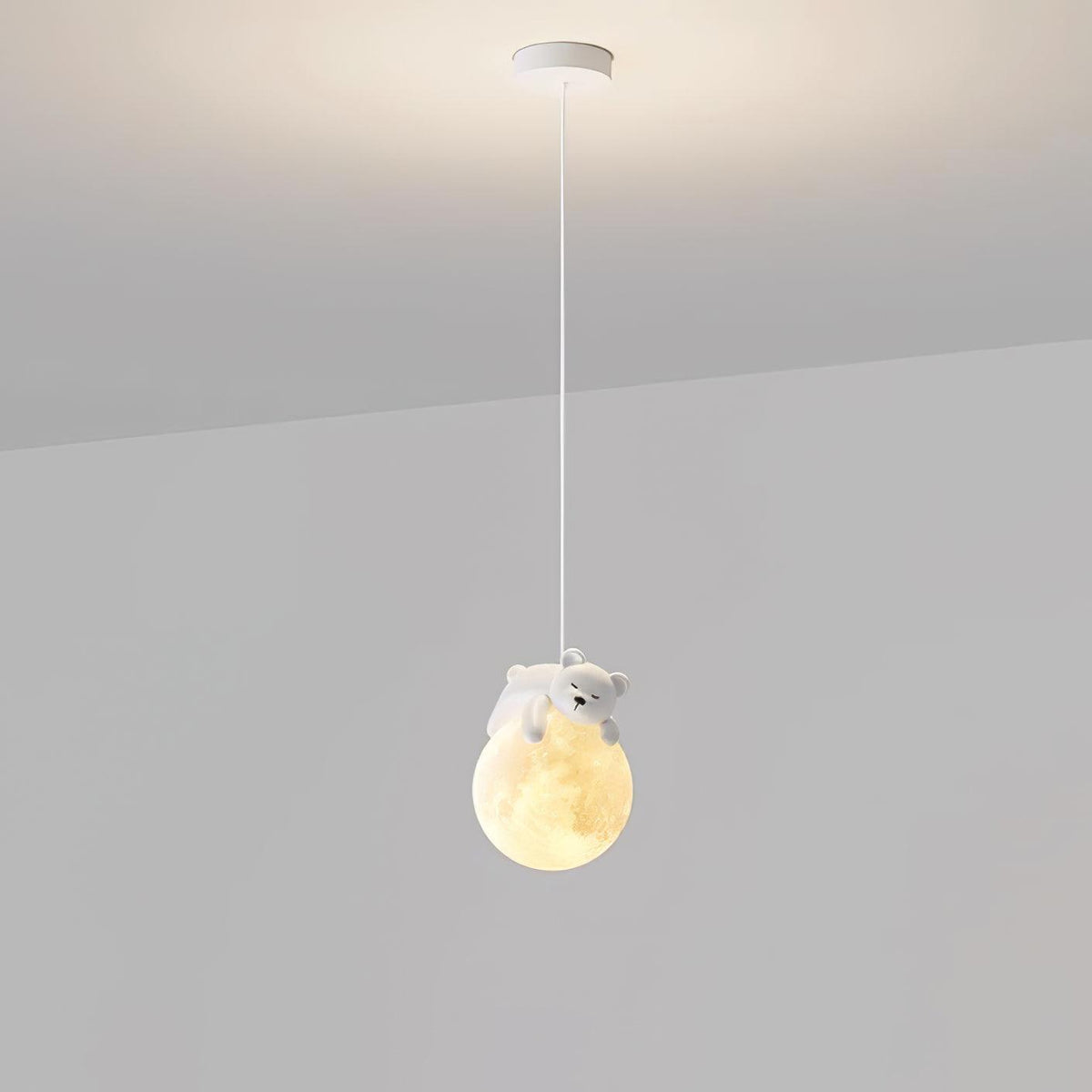 Velisise Pendant Lamp Bear Moon for Children's Room