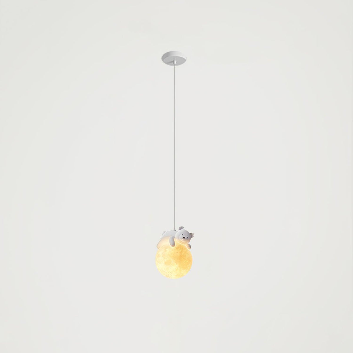 Velisise Pendant Lamp Bear Moon for Children's Room