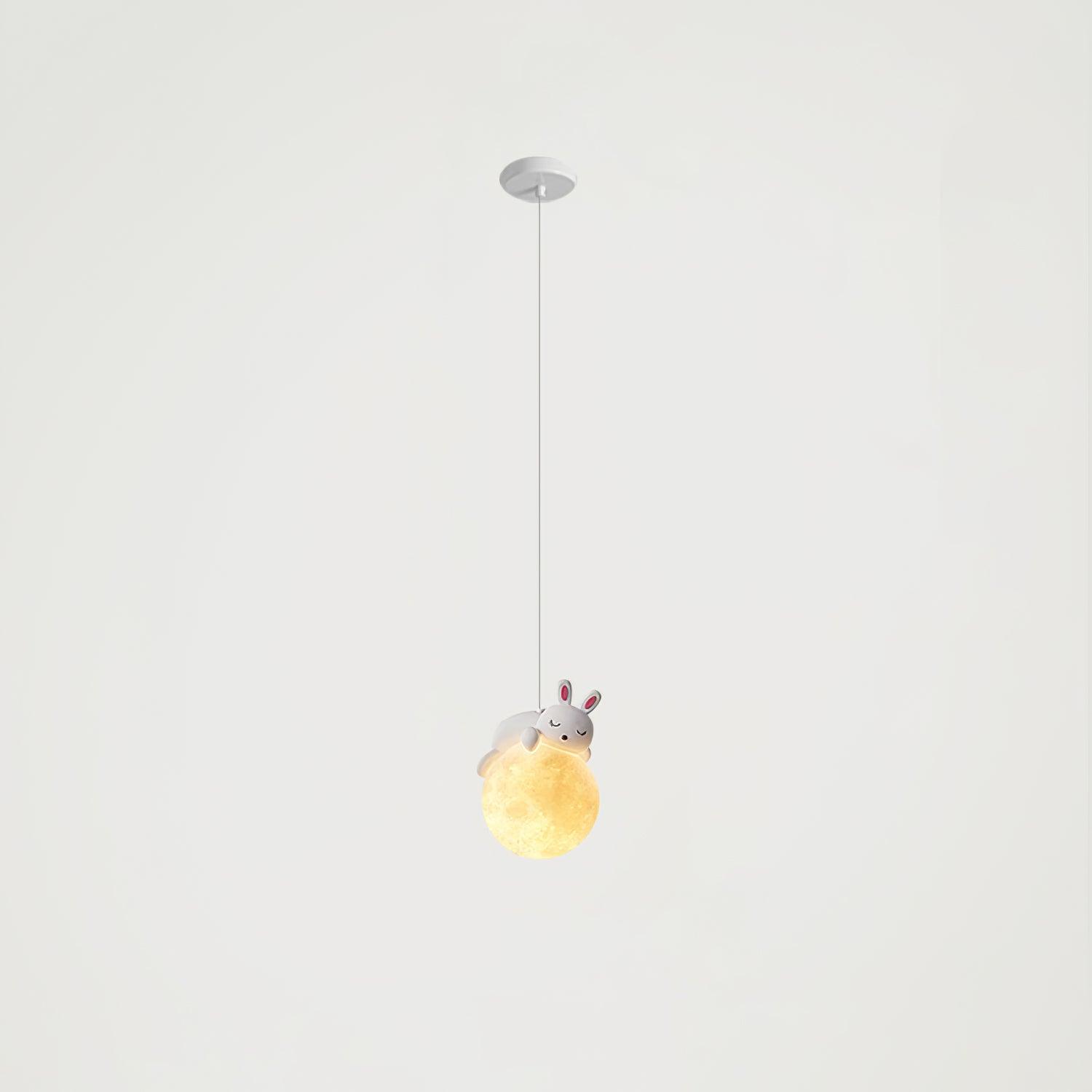 Velisise Pendant Lamp Bear Moon for Children's Room