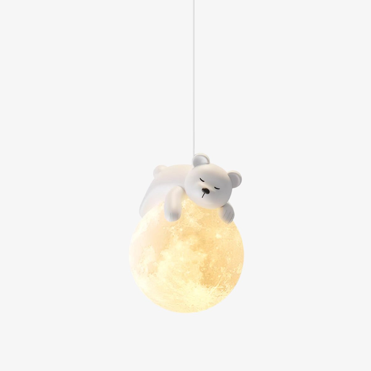 Velisise Pendant Lamp Bear Moon for Children's Room