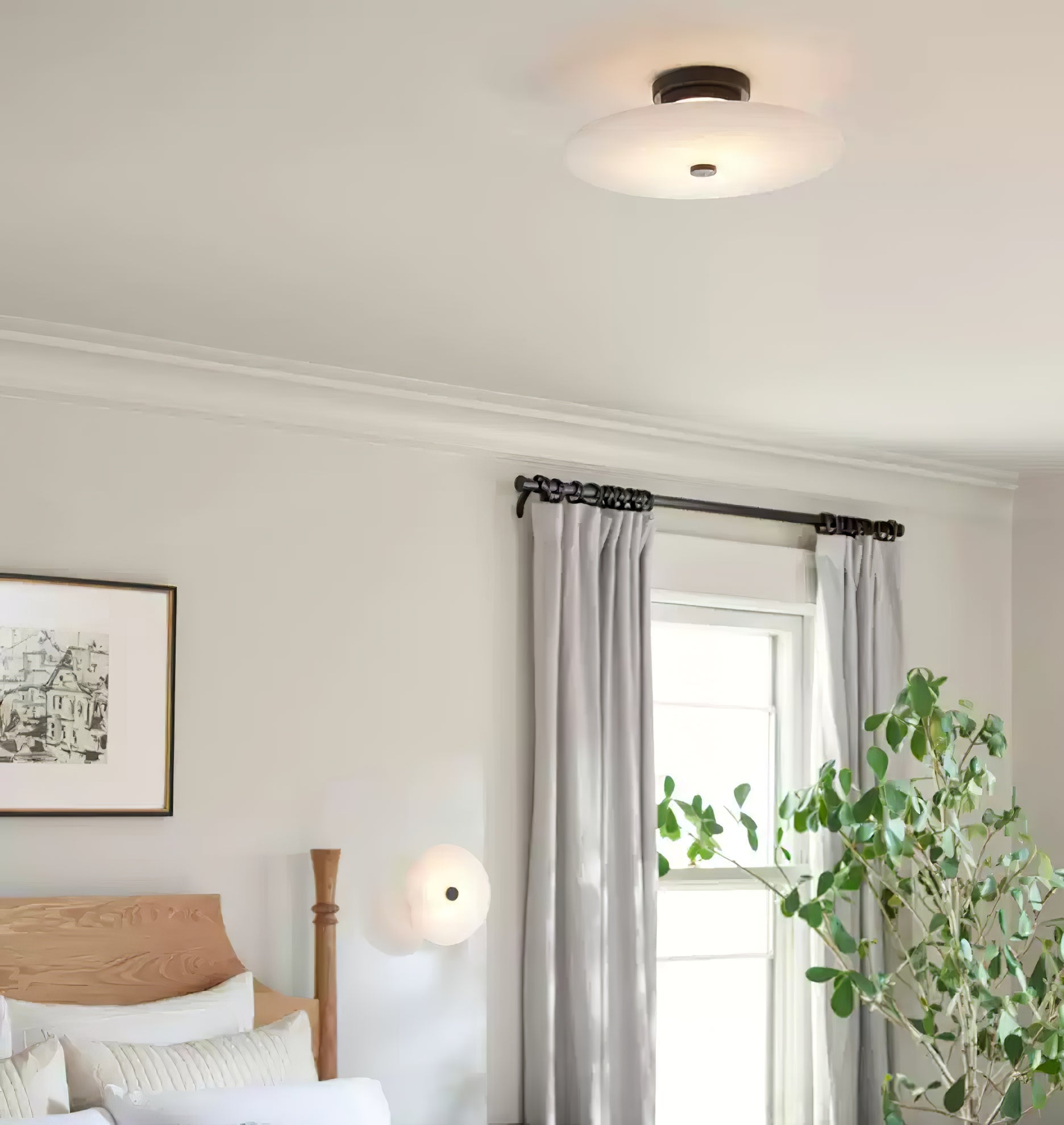 Clio Alabaster Flush Mount Ceiling Light