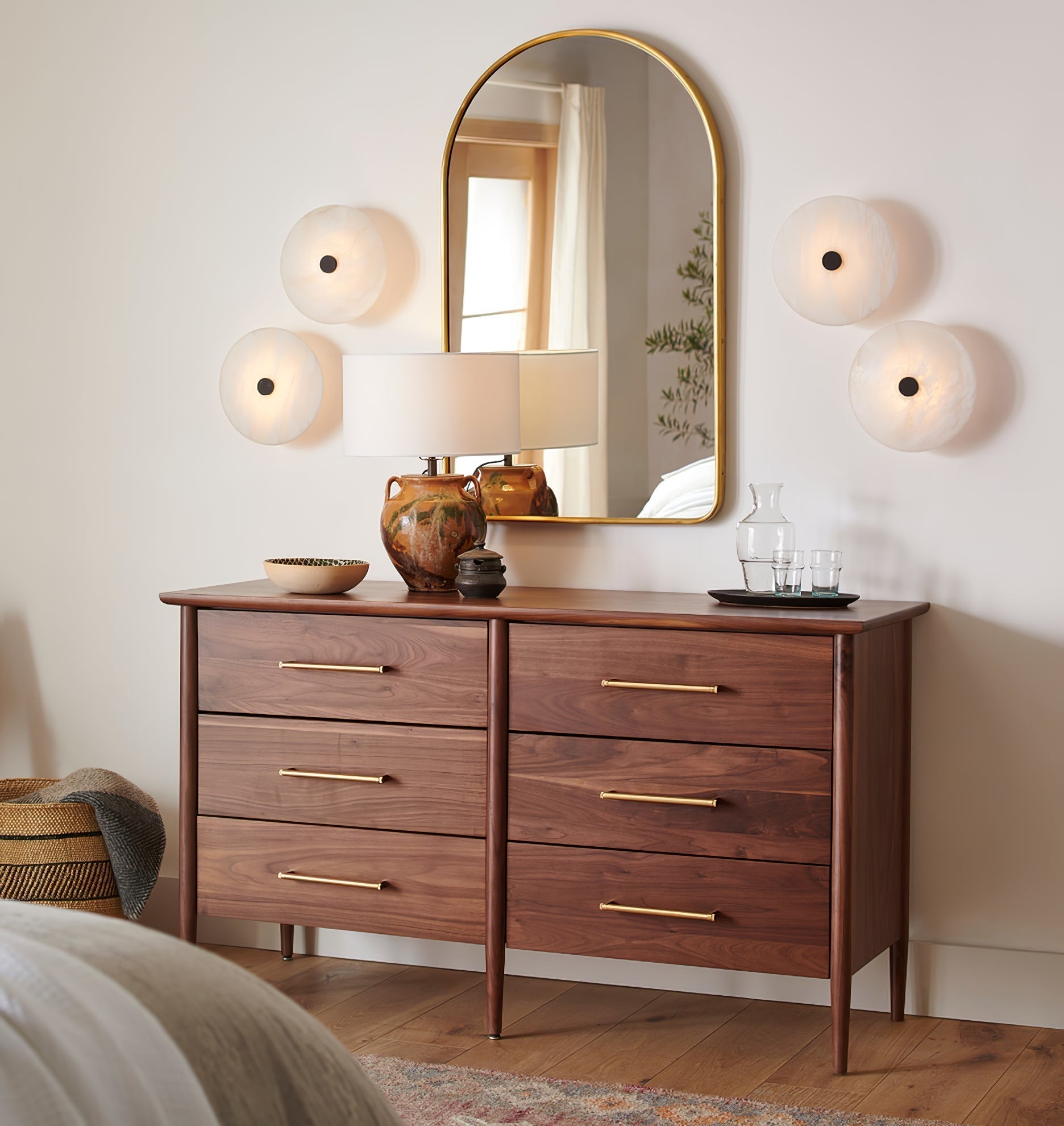 Clio Alabaster Flush Mount Ceiling Light