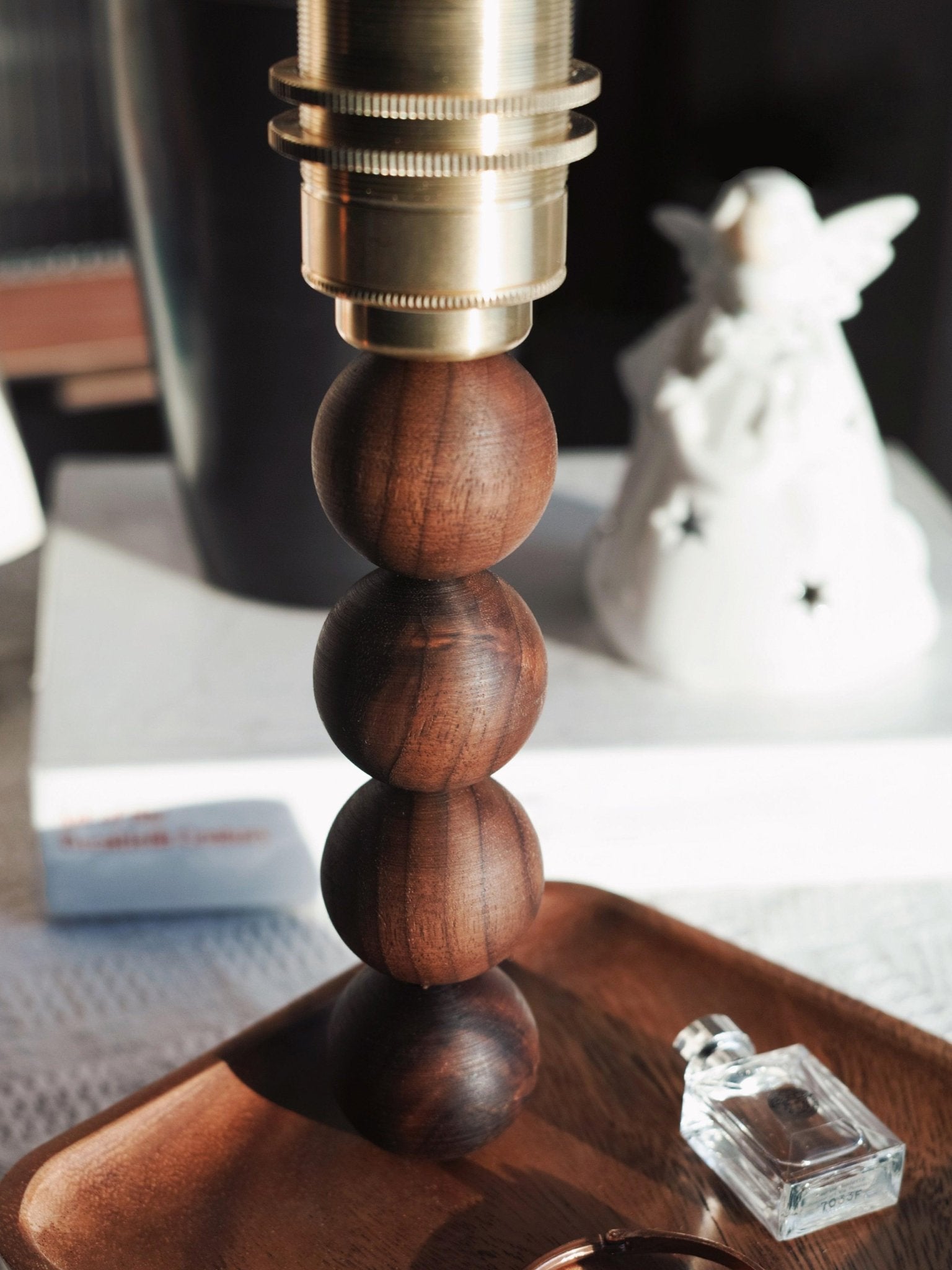 Idoryre Wooden Bead Table Lamp