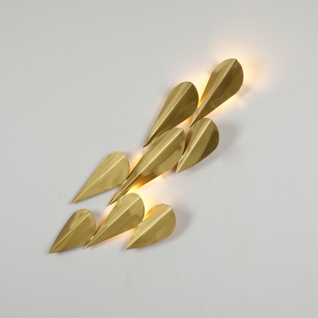 Avynis Abstract Brass Wall Light